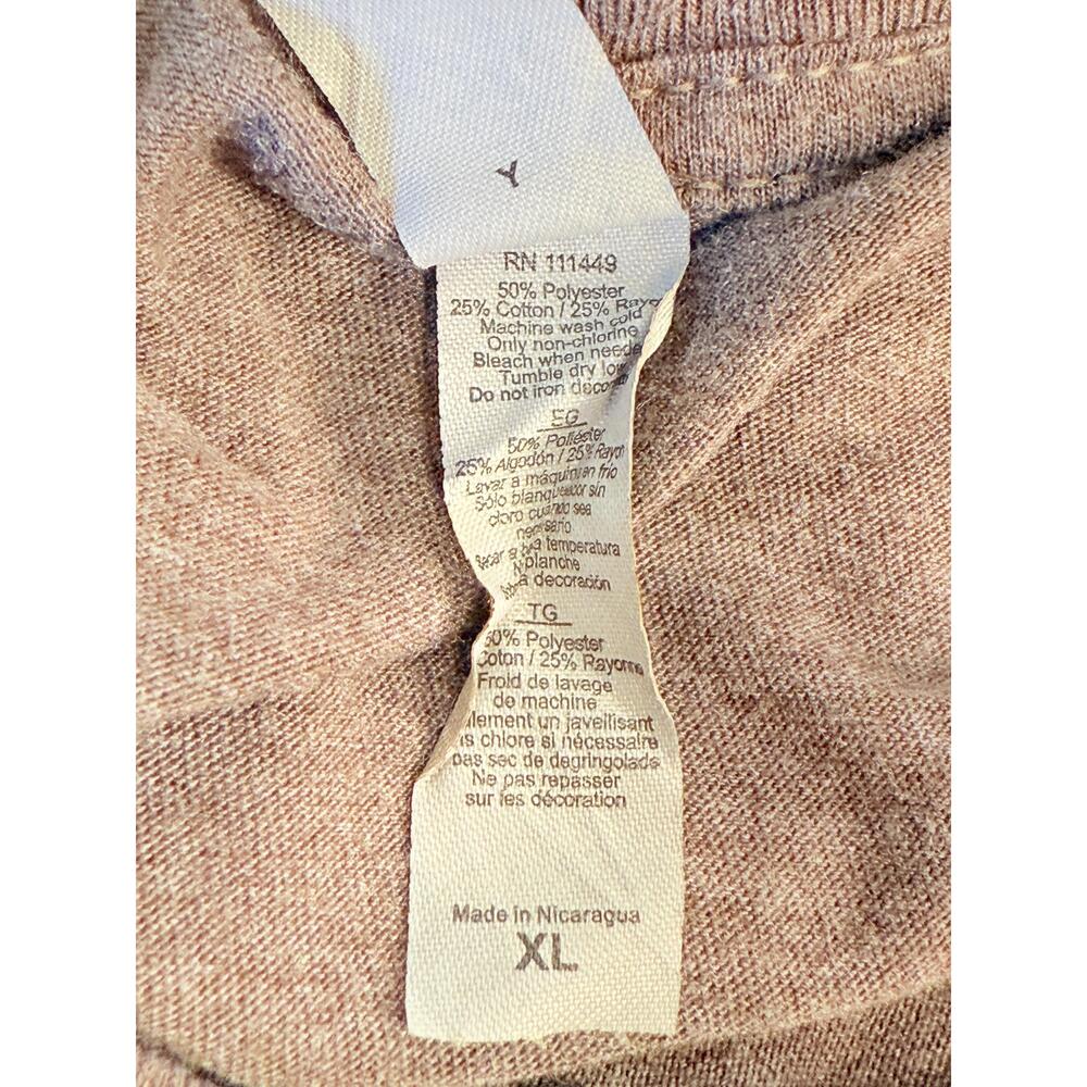 Next Level Apparel Brown Short Sleeve Graphic Text Crew TShirt Extra Large - Picture 6 of 8